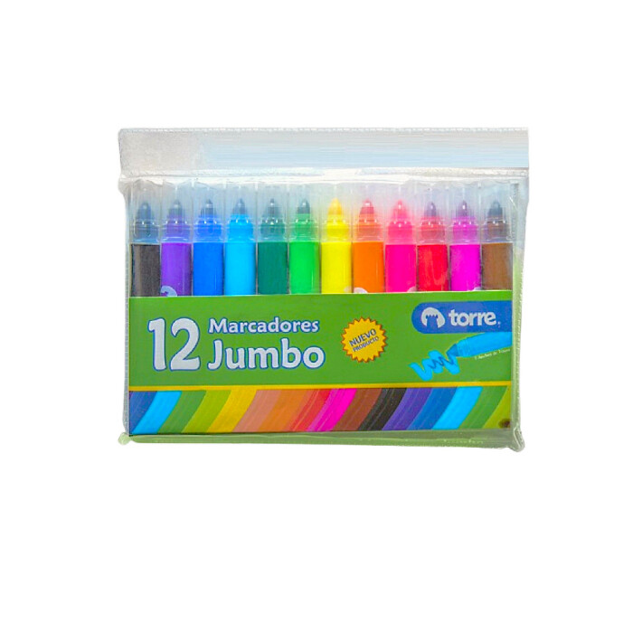 TORRE PEKES MARCADOR JUMBO 12 COLORES única