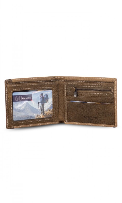 BILLETERA CUERO ORFEO NUEZ C/JASPEADO