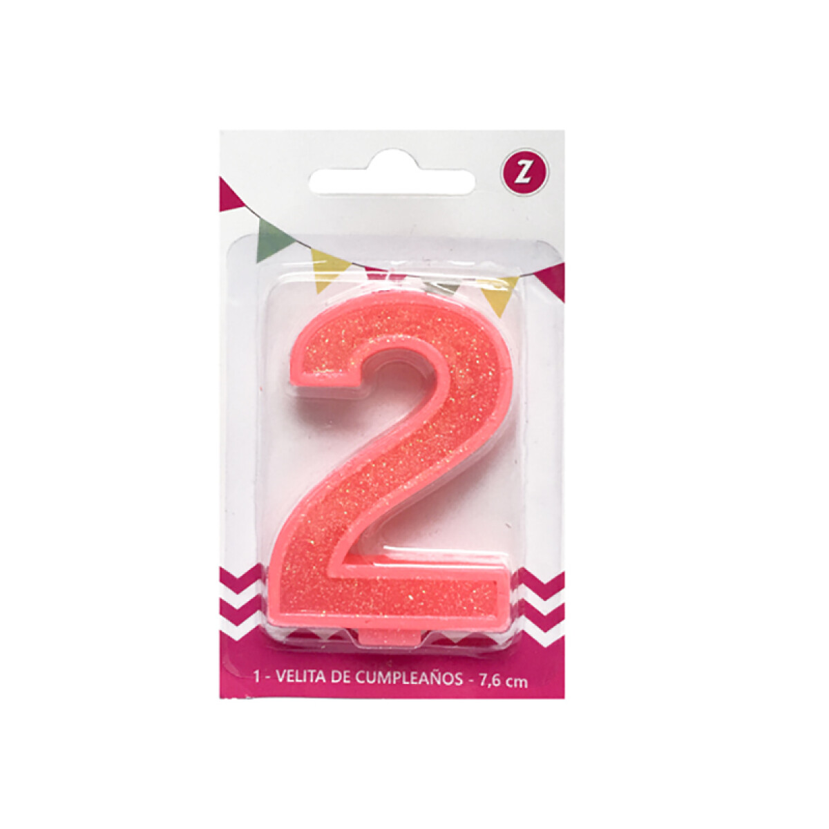 Velita Grande Glitter N°2 Rosa 