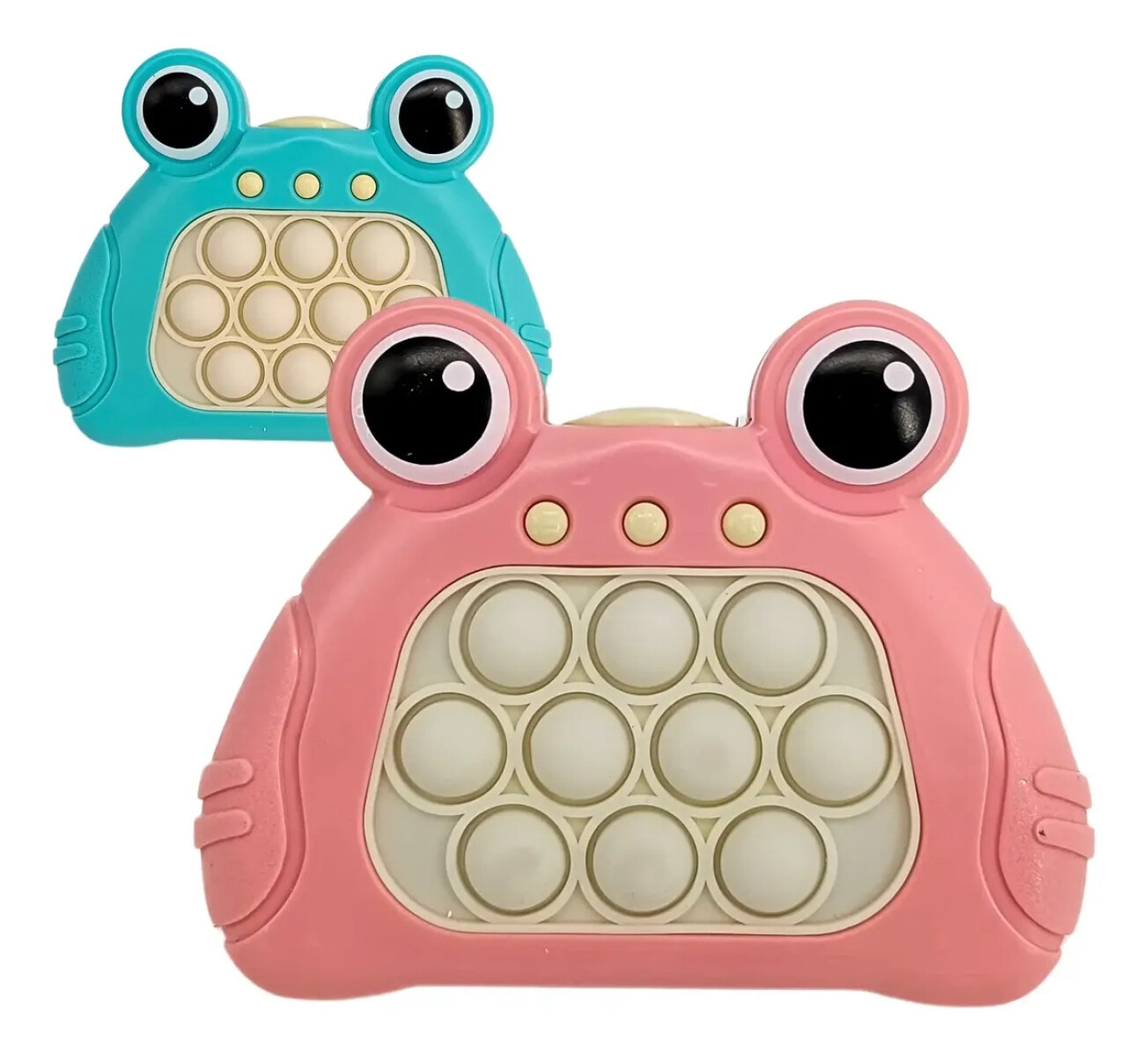Pop it eléctrico, juego anti-stress, para la memoria, super divertido - Sapito rosa 