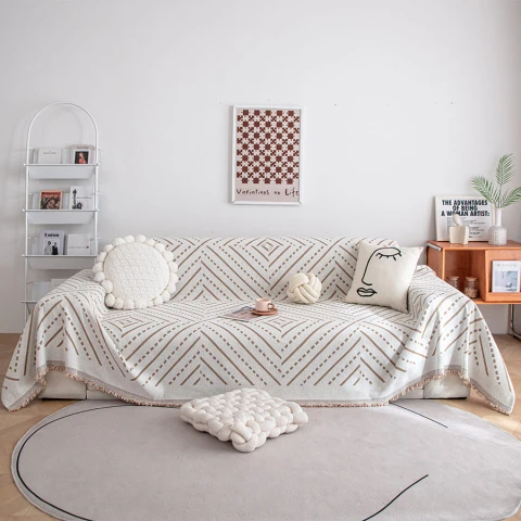 Manta sillon y cama punteada 180x280cm caqui