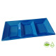 Bandeja Biodegradable Rectangular x3 Unidades Azul