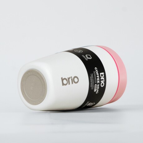 Vaso Térmico Brio Café Jarra Mug 350ml Acero Inoxidable Blanco