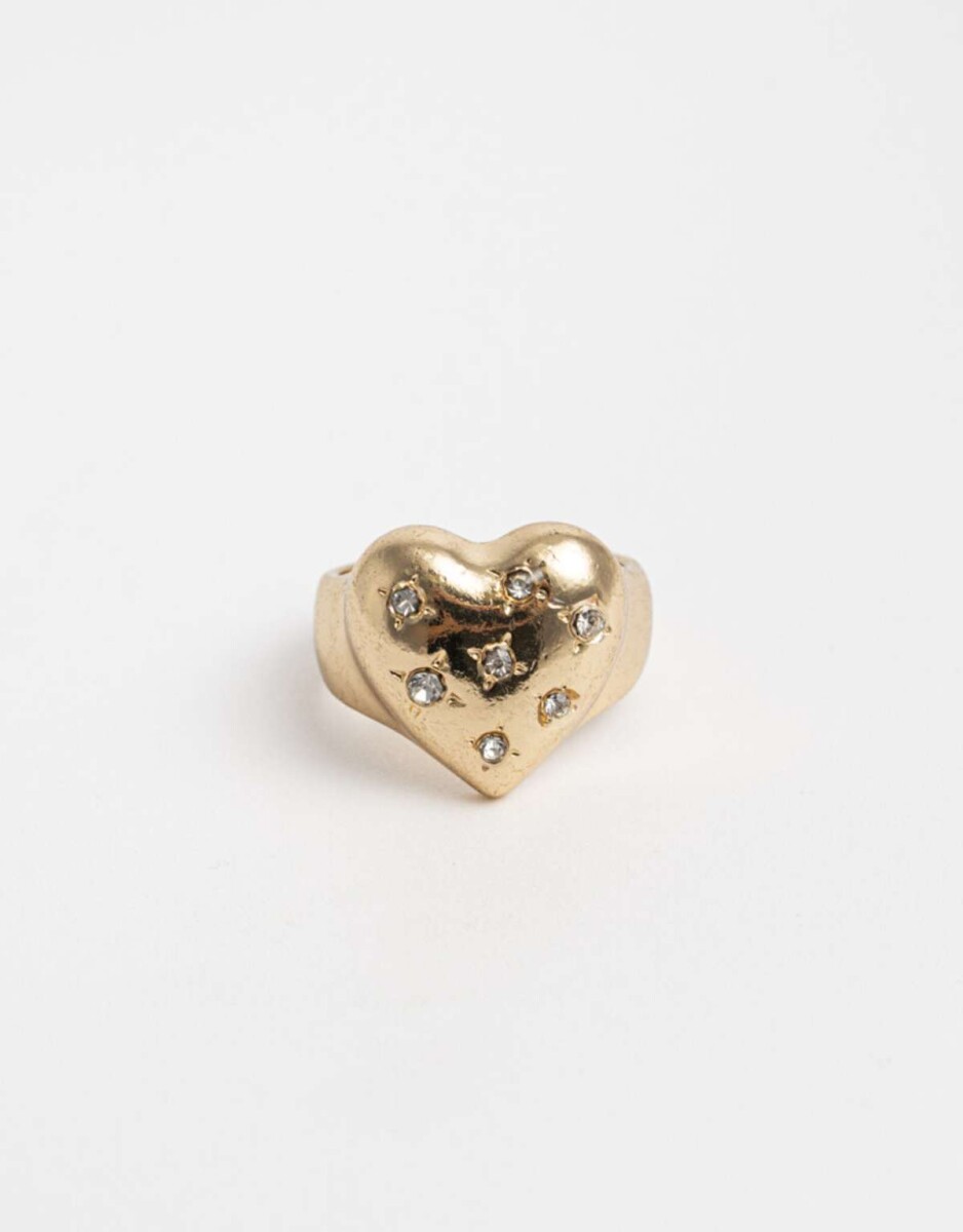 Anillos Medianos y Grandes Corazón - Dorado 