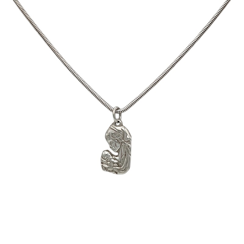 Dije Mamá con Bebé-Plata 925-Sin Piedra-CP3004 Sinpiedra