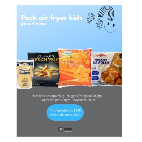 PACK AIR FRYER KIDS PARA 4 NIÑOS PACK AIR FRYER KIDS PARA 4 NIÑOS