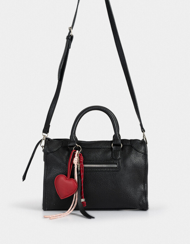 City Cartera City Con Charm - Negro