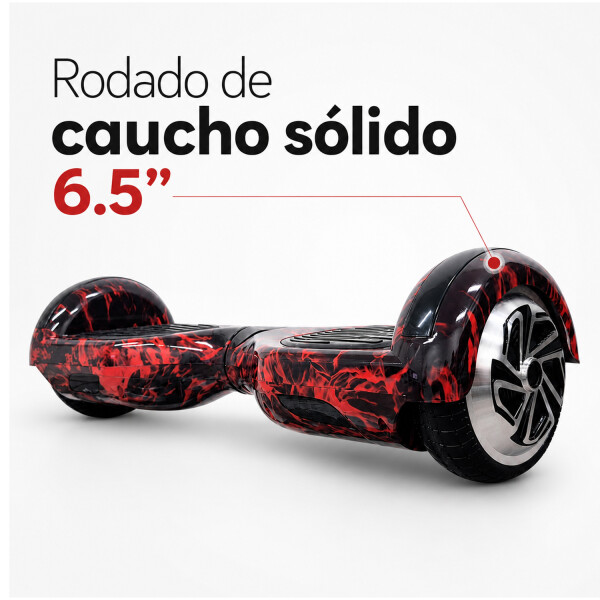 Skate Eléctrico 6.5" Rp600b8 + Asiento PK SKATE 6.5 ROJO NEGRO + ASIENTO SKATE