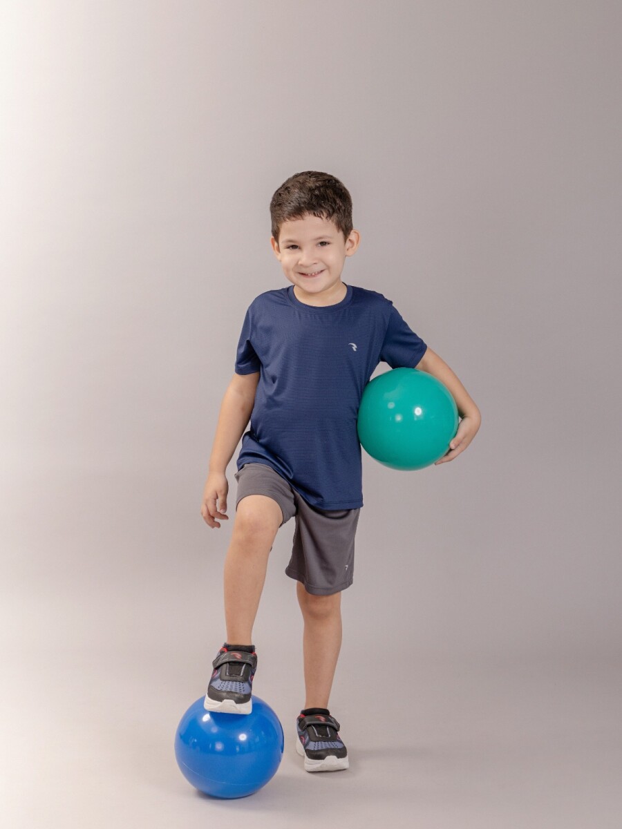 Remera Infantil. - Azul Marino. 