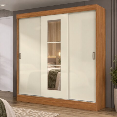 Ropero Movelmax San Marino 3 Puertas Cinamomo Off White Ropero Movelmax San Marino 3 Puertas Cinamomo Off White