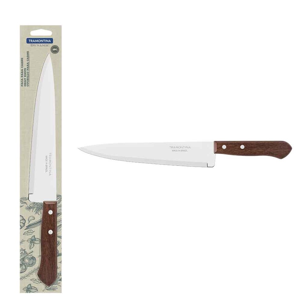 Cuchillo de Cocina Tramontina Dynamic 9" con Mango de Madera DYNAMIC CUCHILLO MANGO MADERA 9""