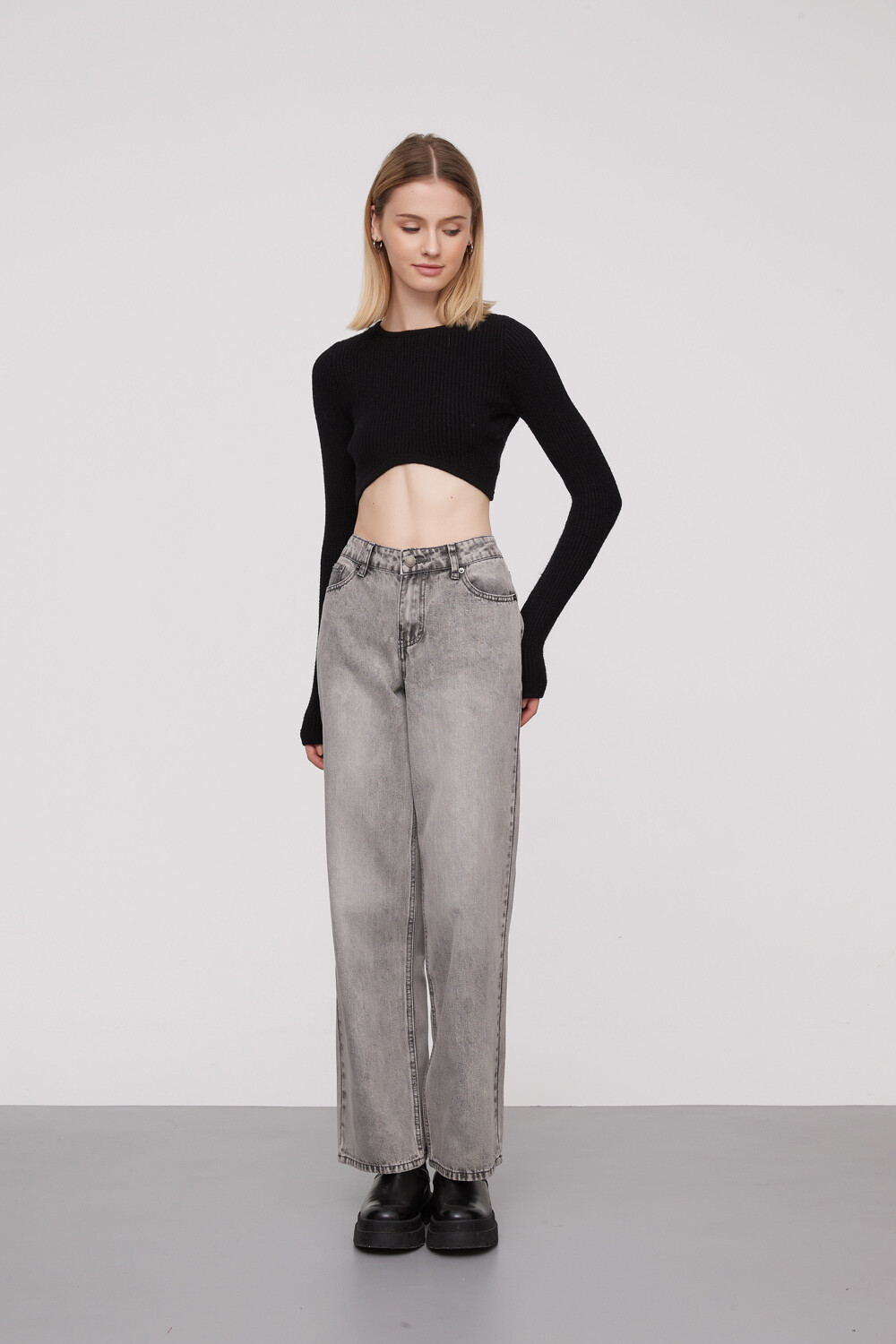 Pantalon Puffs Gris Claro