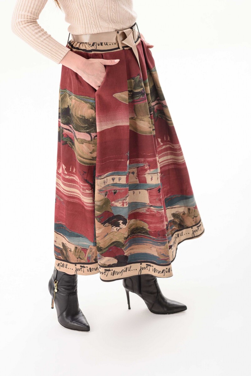 Falda Essence - Bordó 