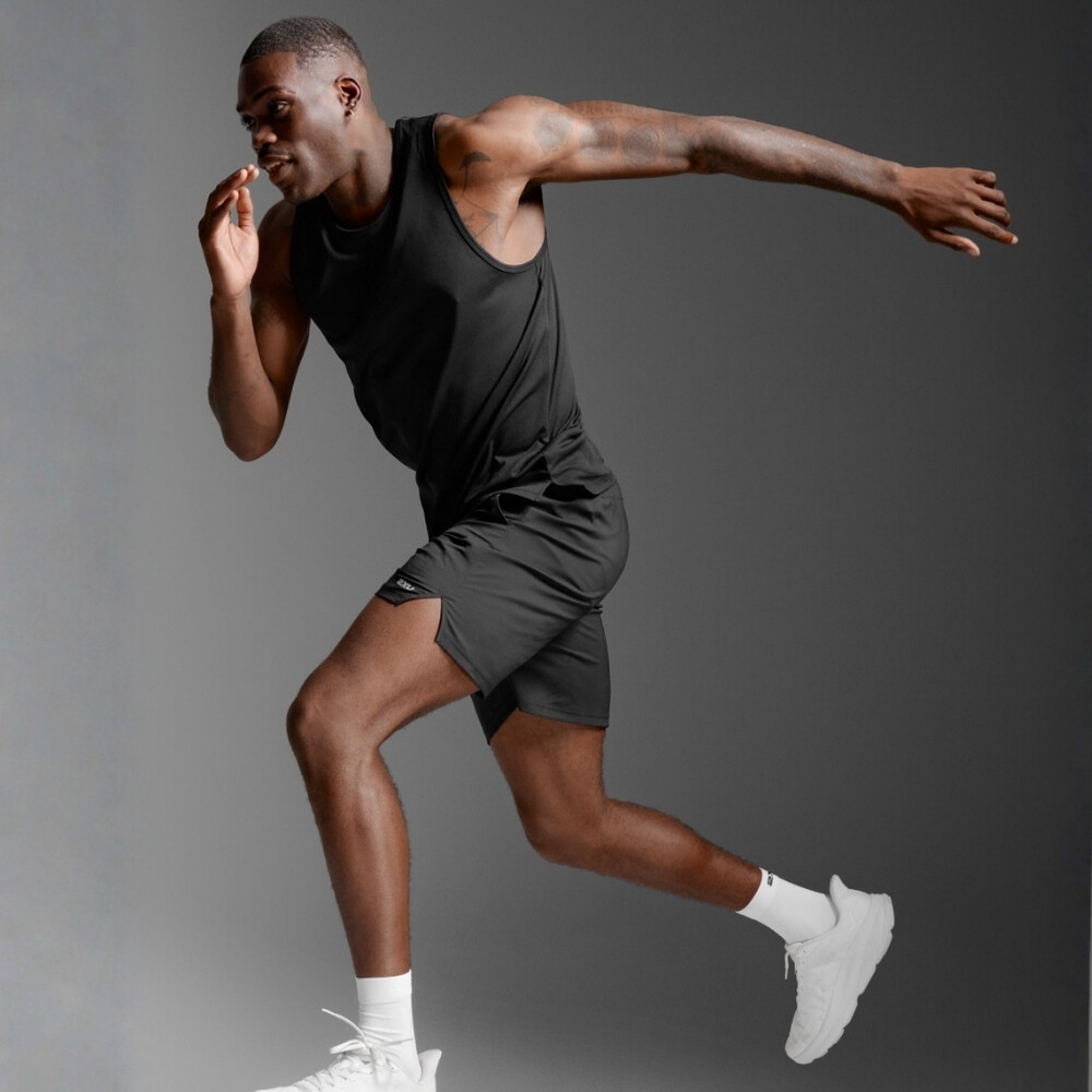 Bividi Running Aero Mesh Tank Hombre Black/silver Reflective