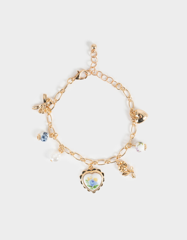 Pulseras Flexibles Multi dijes Pulseras - Dorado