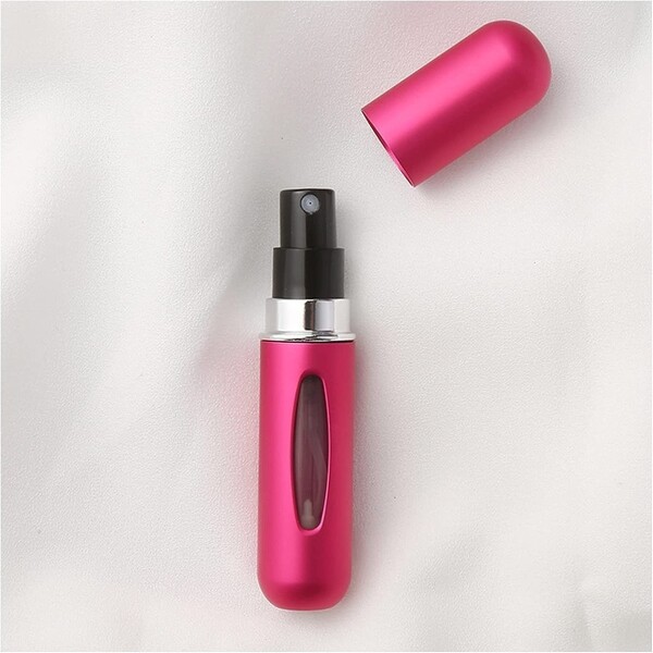 Mini Botella Atomizadora Perfume Portátil Recargable Variante Color Fucsia