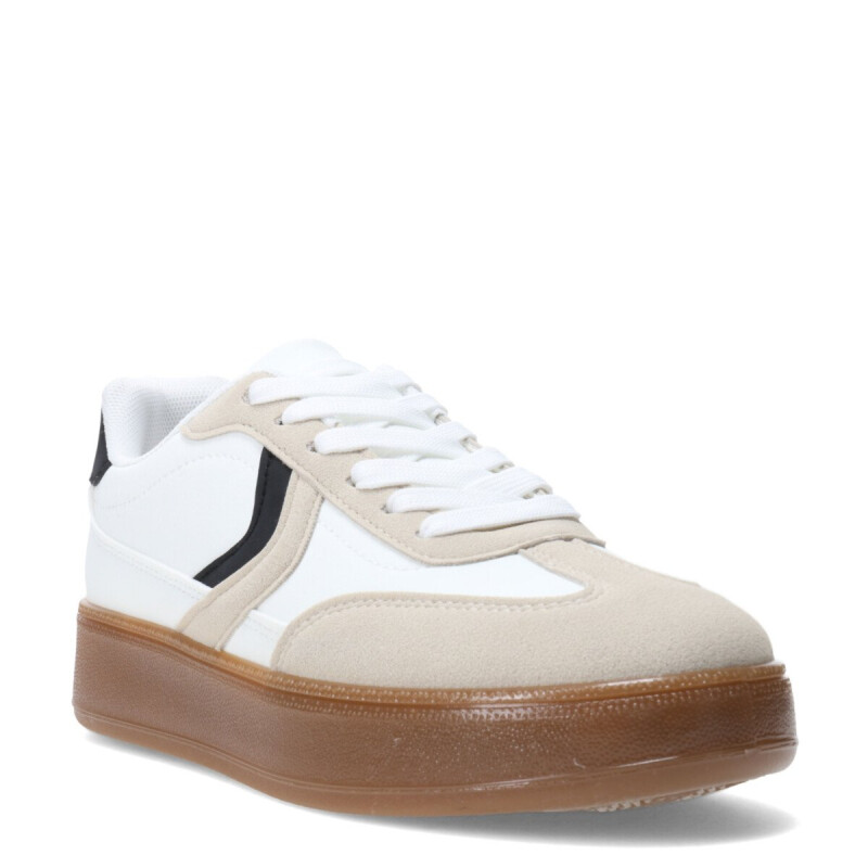 Championes de Mujer Miss Carol PUPEF con suela caramelo Blanco - Beige