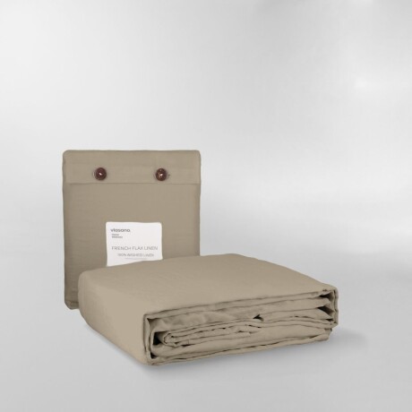 SÁBANA FRENCH FLAX LINEN VERDE OSCURO - SUPER KING