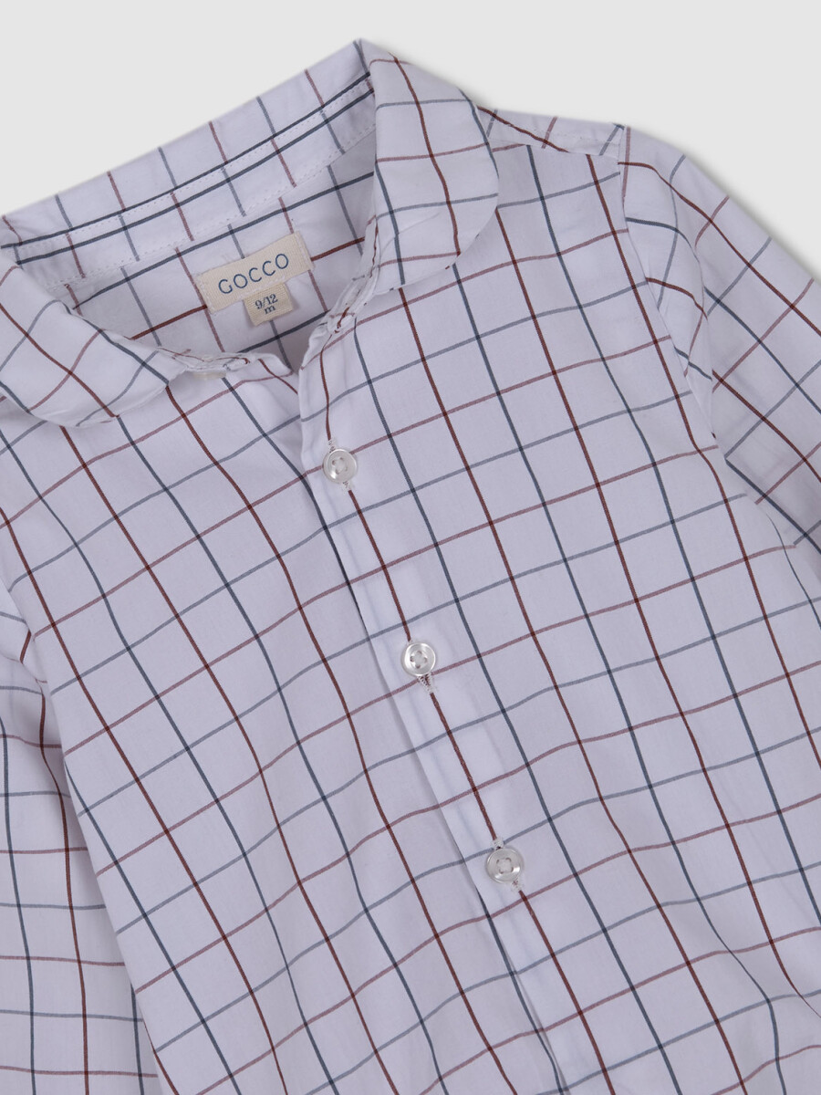 Camisa Body De Cuadros Petroleo Claro