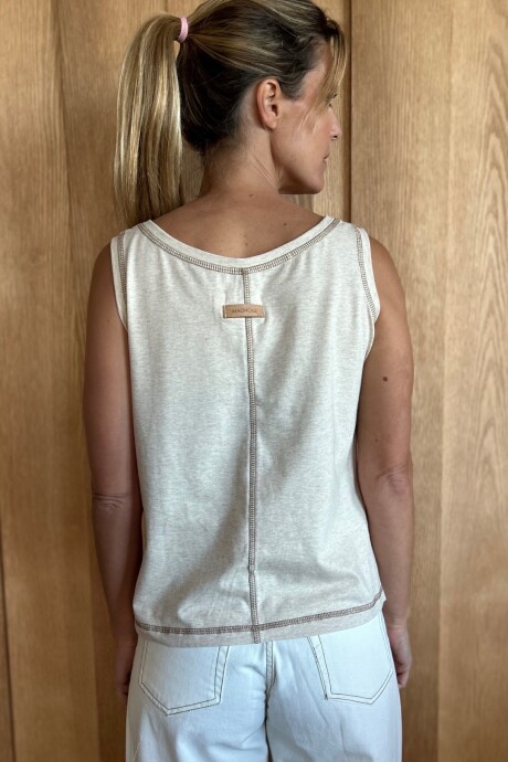 Musculosa Aloe Beige Melange