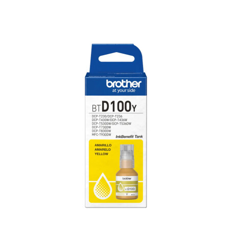Insumo Tinta Botella Brother Yellow BTD100Y Insumo Tinta Botella Brother Yellow BTD100Y