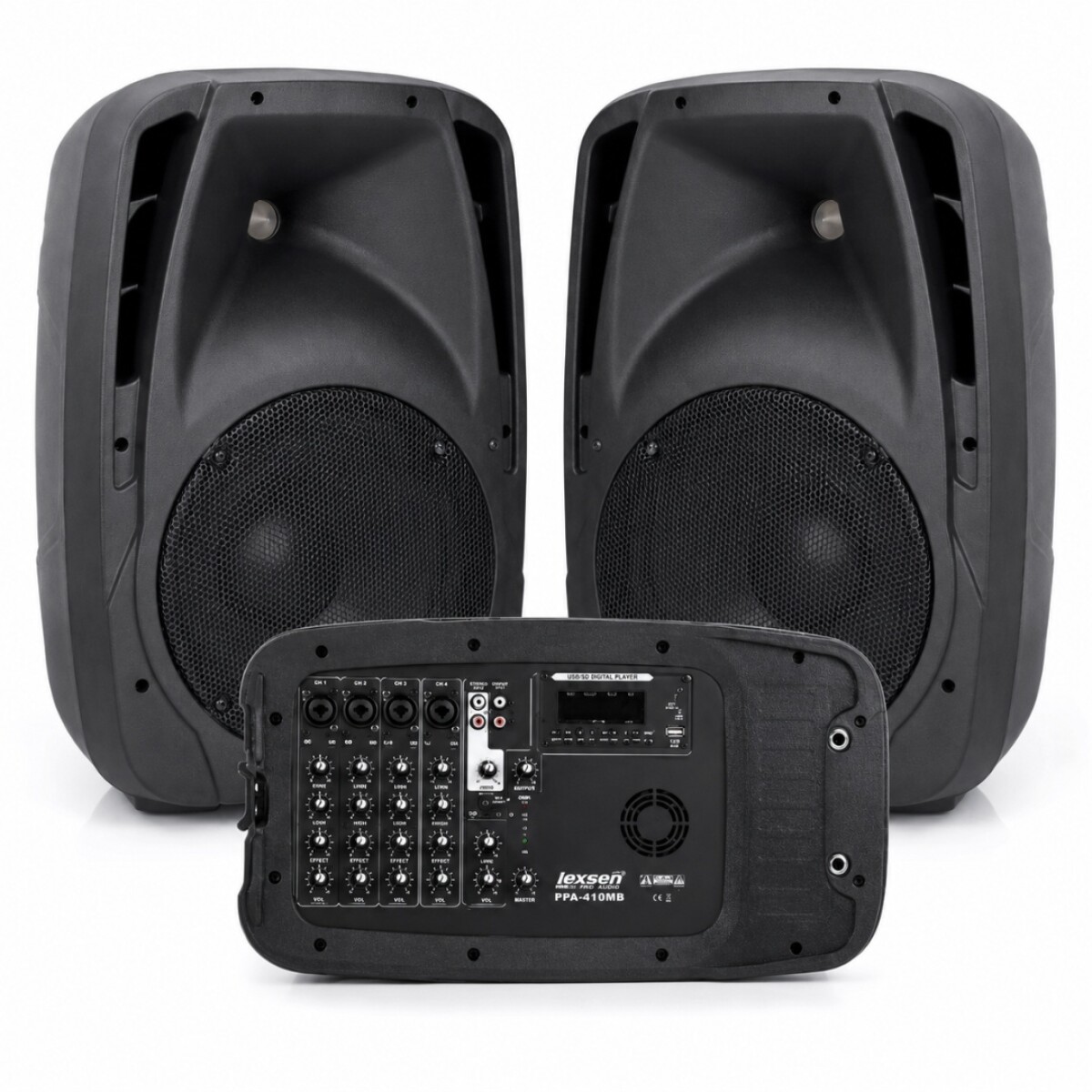 Caja Activa Combo Lexsen Ppa410mb Mixer+2x10" 