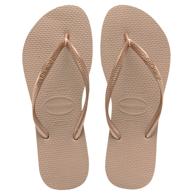 Sandalias de Mujer Havaianas Havaiana SLIM Beige Arena - Dorado
