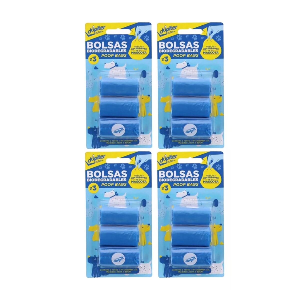 Set Bolsas para mascotas x12 - AZUL 