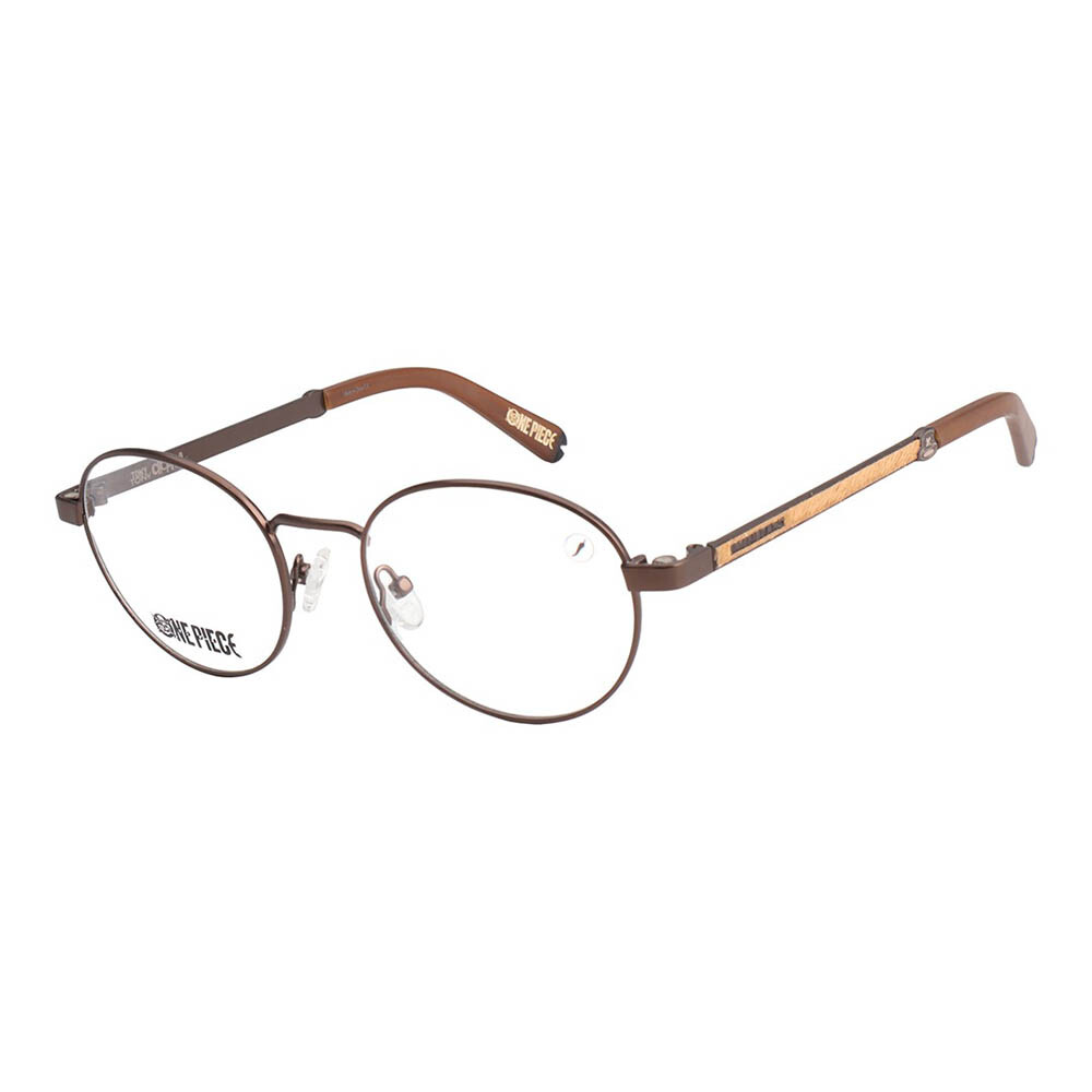 Lentes 2 En 1 One Piece Redondo De Acero Inoxidable Degradado Marrón/Marrón