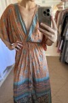 Vestido Manu de seda Tonos naranjas
