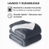 Frazada Manta Polar Con Corderito Acolchado 2 Plazas 230x200 Color Variante Gris