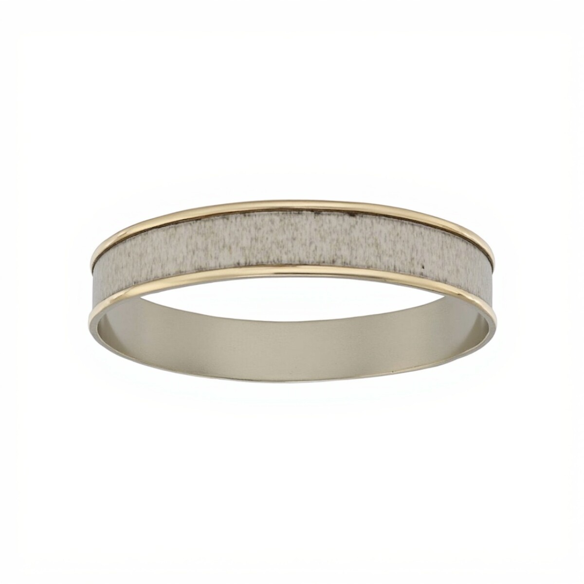 Esclava rayada con borde-Plata y Oro-Sin piedra-ES5005 - sinpiedra 