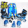 Set Rollers Aluminio + Casco + 6 Protecciones + Bolso Azul