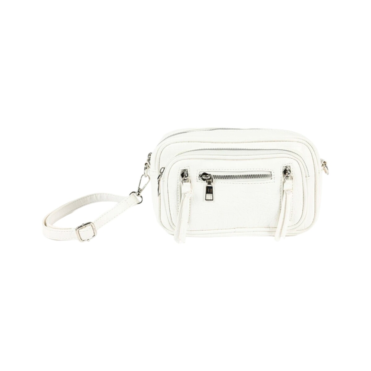 Bandolera Canva Bubble en cuero PU - Crudo 