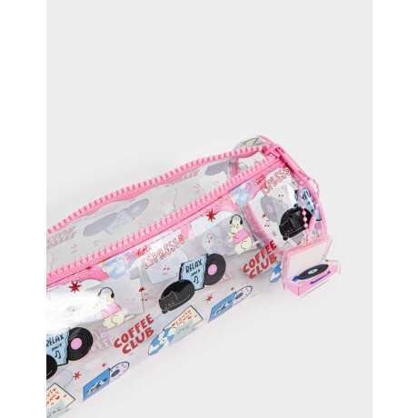 Cartuchera De Pvc Estampada Con Charms De Acrílico Combinacion Multicolor