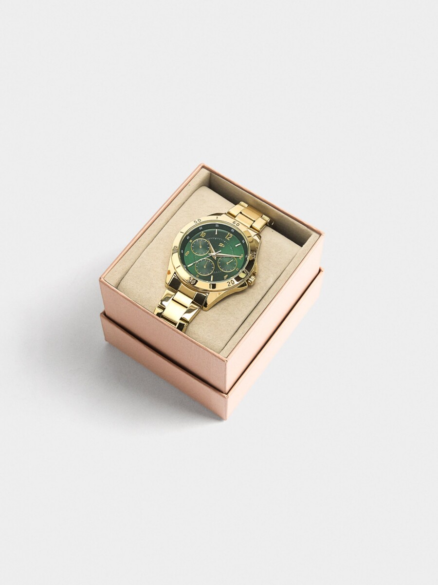 Reloj De Pulsera De Acero Inoxidable dorado