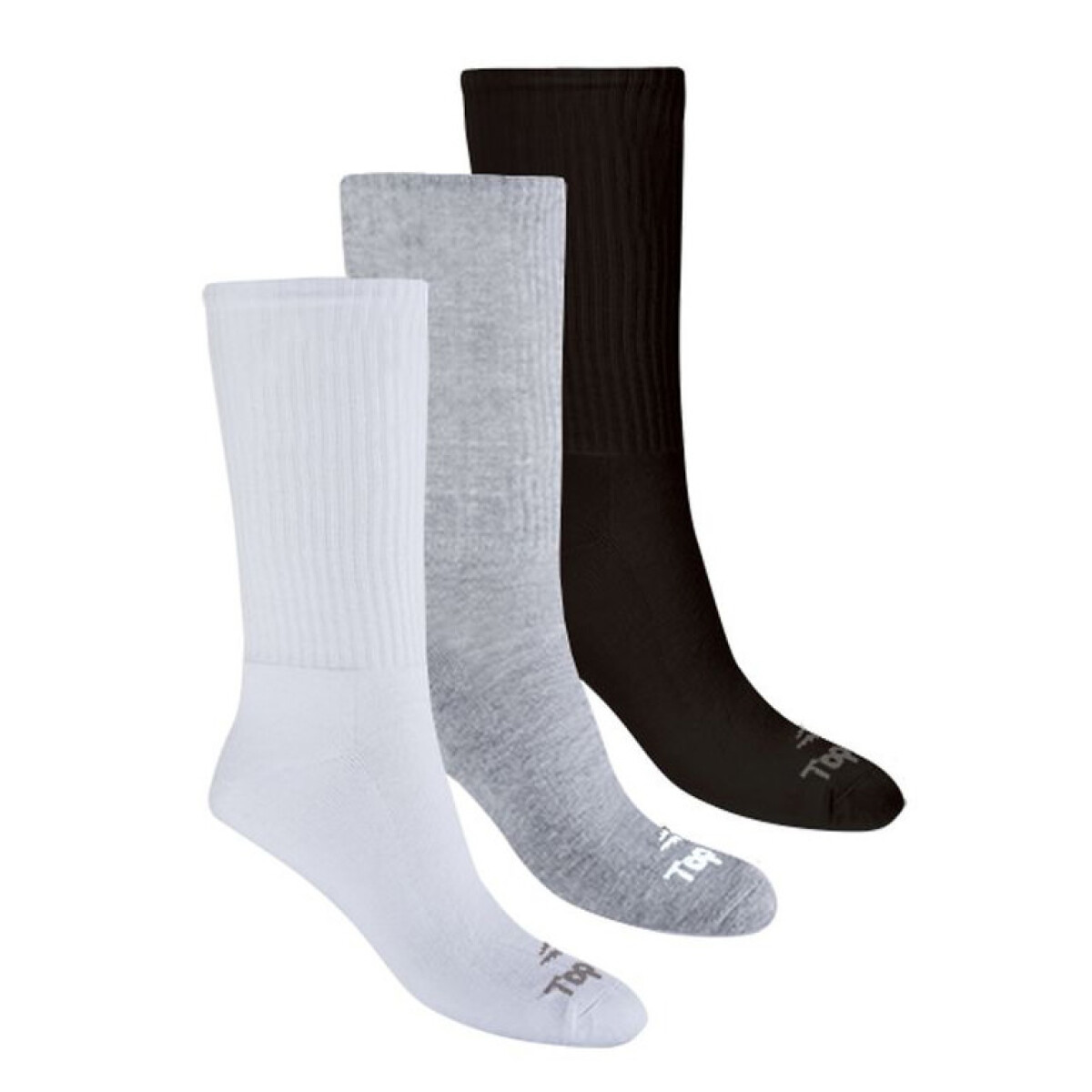 Medias x3 Kids Topper - Blanco/Gris/Negro 