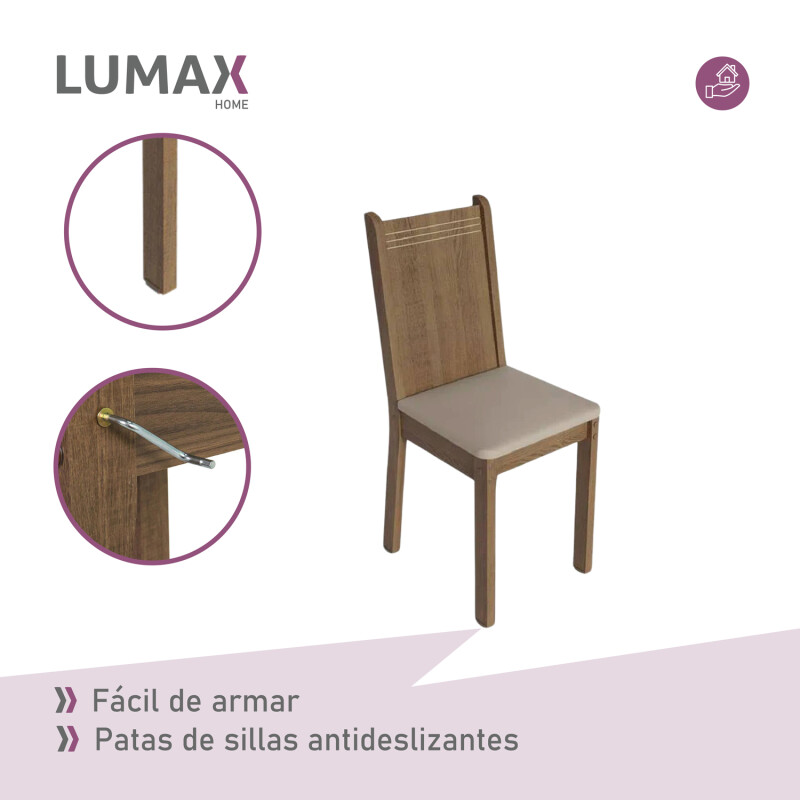 Juego de comedor con tablero de madera y 6 sillas sintéticas rústicas Juego de comedor con tablero de madera y 6 sillas sintéticas rústicas