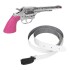 Set Revolver Funda Placa Esposas Cowgirl Gonher Juguete Rosa Variante Color Plateado