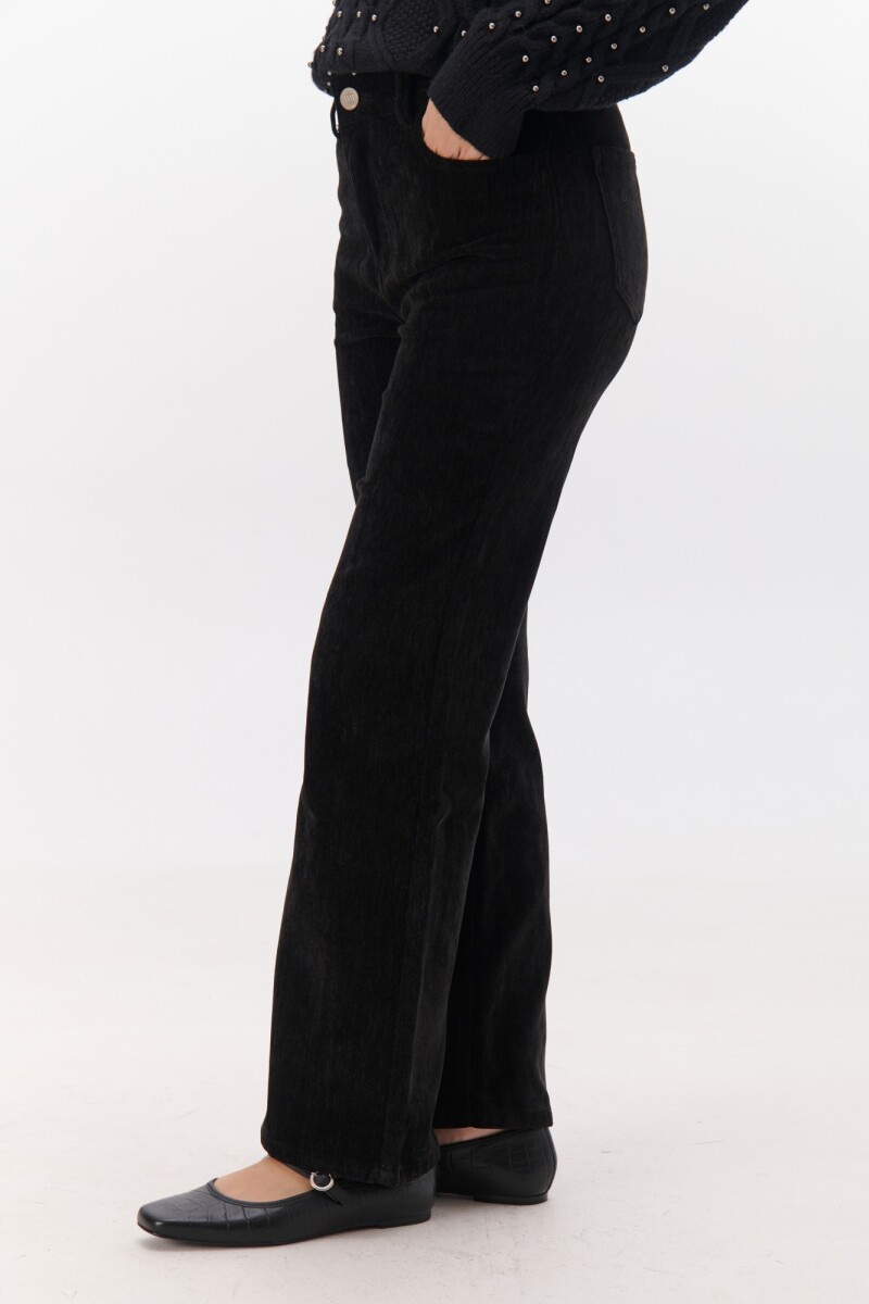PANTALON PANA VELOUR NEGRO