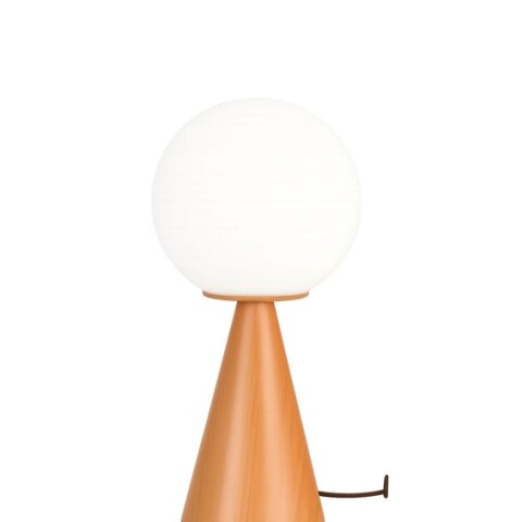 VELADOR DE MESA ESFERA D20CM 1L G9 BASE DE MADERA VELADOR DE MESA ESFERA D20CM 1L G9 BASE DE MADERA