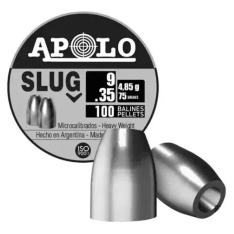 Chumbos Apolo Slug 9mm 100 Unidades 75 Grains Chumbos Apolo Slug 9mm 100 Unidades 75 Grains
