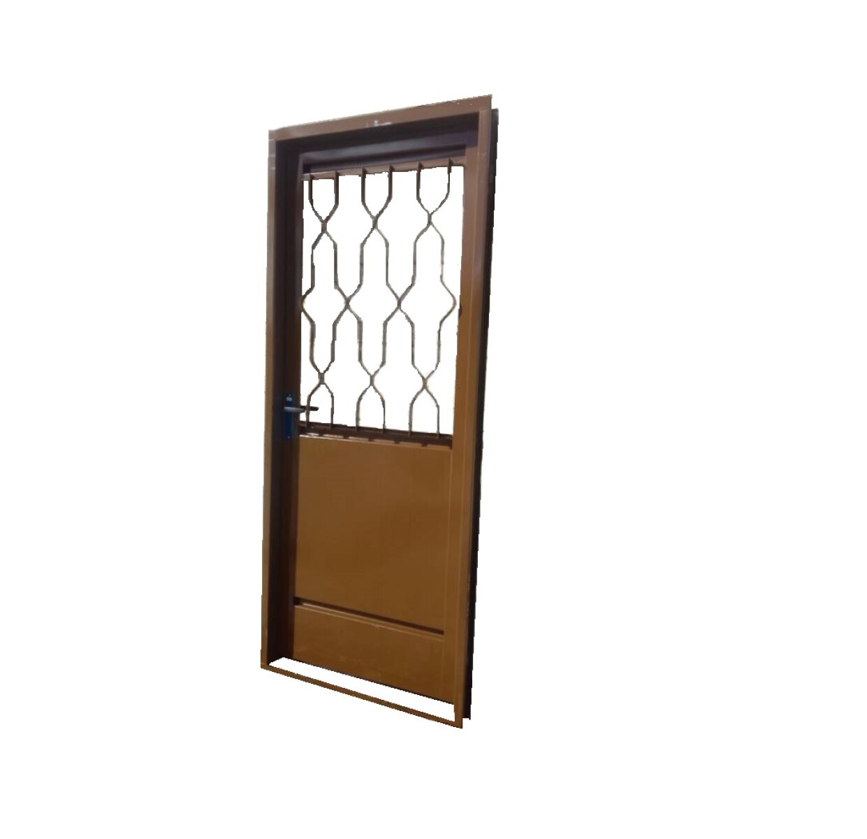 Puerta chapa simple c/vidrio fijo - Derecha 
