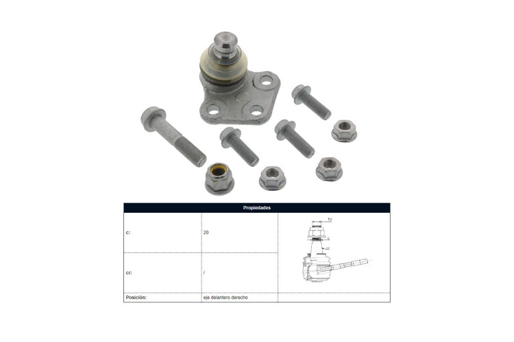 Rotula Del Renault Kangoo 18-25 Der Rotula Del Renault Kangoo 18-25 Der