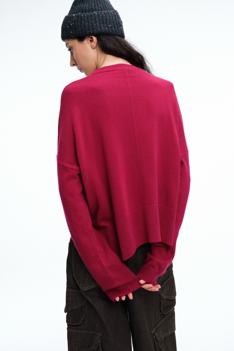 SWEATER COSTURA Fucsia