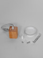 Lampra De Techo Rectangular Cable 1m, Caja Pvc 8 Color Unico