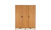 Ropero - 3 Puertas - 4 Cajones - Línea Nórdica Roble/Gris claro/Blanco