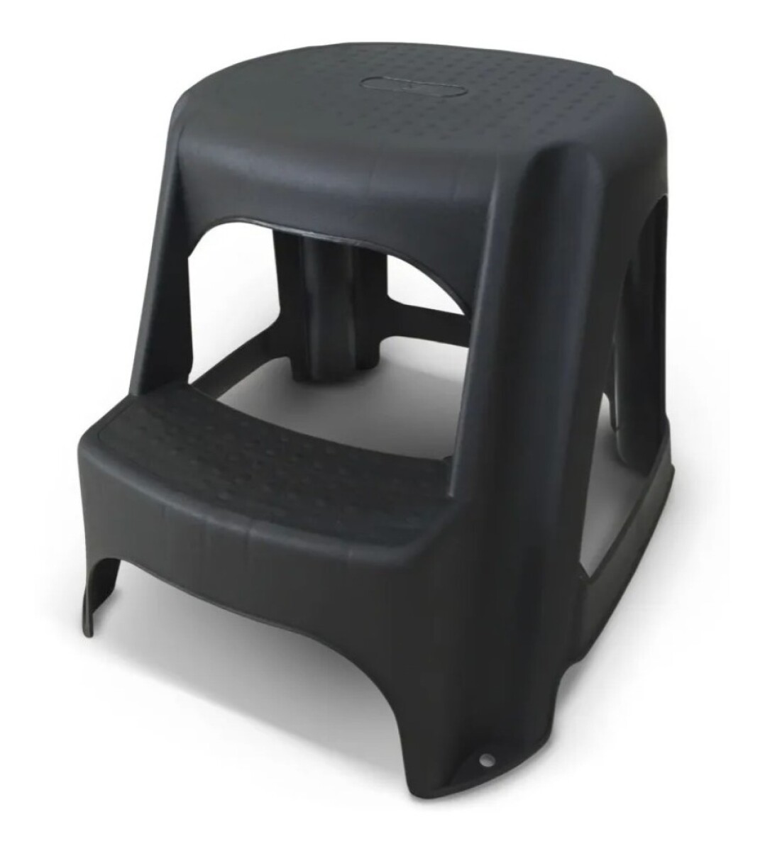 Banco Banqueta Taburete Escalera 2 Escalones 99kg 41x53x48cm - Negro 