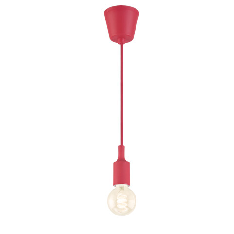 Lámpara colgante tipo portalámpara silica gel rojo IX9106