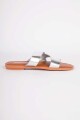 SANDALIA PADDOCK MARSALA Plateado